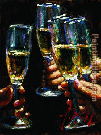 Brindis con Champagne painting - Fabian Perez Brindis con Champagne art painting